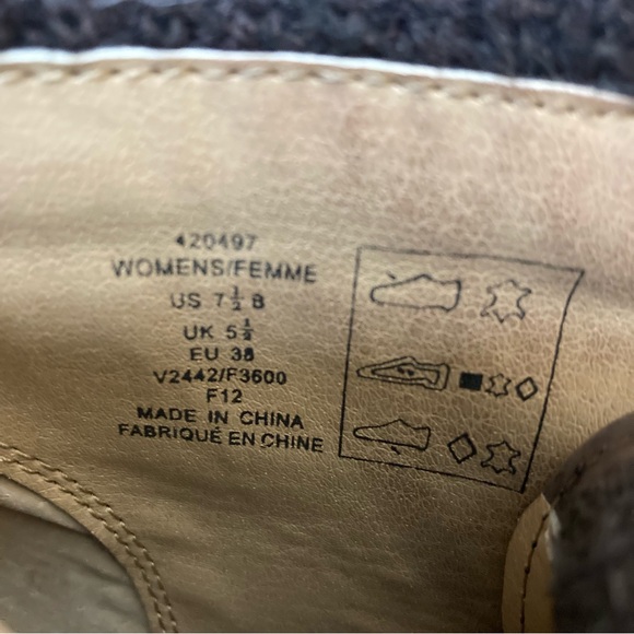 Lands’ End Brown Leather Suede Tassel Wedge Boots size 7.5 - Picture 8 of 8